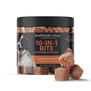 JustFoodForDogs emballage avant montrant bénéfices articulations