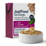 JustFoodForDogs emballage avant montrant fraîcheur sans conservateurs