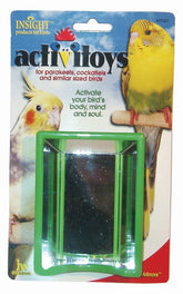 JW jouet miroir vue avant attire l'oiseau et stimule le jeu
