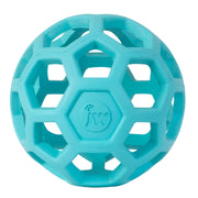 JW Hol-ee Roller vue de face montrant la balle et couleur bleu, stimule le jeu