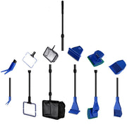 JZMYXA vue du pack complet d'outils pour nettoyage d'aquarium, solution tout-en-un pratique