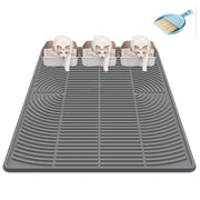 Kabeyoe tapis litière face avant montrant dimensions et avantages protecteurs