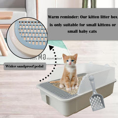 kathson bac en usage avec chaton montrant confort et contrôle des éclaboussures