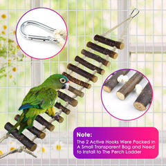 KATUMO échelle en bois détail illustrant prise sécurisée pour grimper