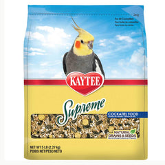Kaytee emballage avant montrant le sac 5 lb et indiquant une alimentation complète