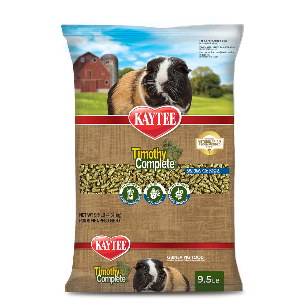 Kaytee emballage face montrant formule Timothy Complete et bénéfice nutritionnel