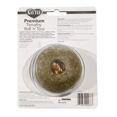Kaytee Roll 'n' Toss gros plan sur la texture de foin pour mastication saine