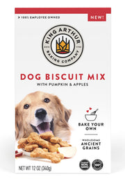 King Arthur paquet face montrant le mélange pour biscuits et facilité d'utilisation