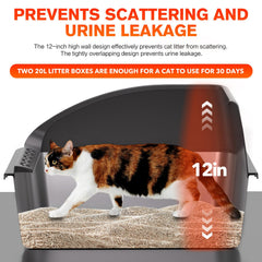 KITCATY bac avec couvercle fermé, protection contre les éclaboussures