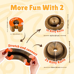 KITTY KURLZ chat en train de jouer encourage activité et chasse intérieure