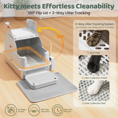 kittyletto gros plan acier inoxydable résistant aux taches