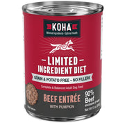 KOHA boîte de pâtée bœuf vue avant, attractivité et étiquette claire