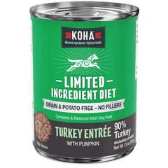 KOHA dindon face de la boîte montrant l'emballage appétissant et clair