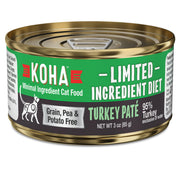 KOHA pâté dinde face boîte montrant l'emballage et l'avantage appétence