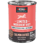 KOHA emballage avant montrant la garniture saumon et information produit bénéfice appétence