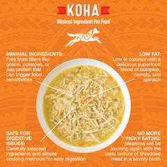KOHA boîte ouverte avec morceaux dans bouillon hydratant et saveur ajoutée