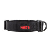KONG collier face avant noir montrant boucle métallique et style durable