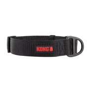 KONG collier face avant noir montrant boucle métallique et style durable