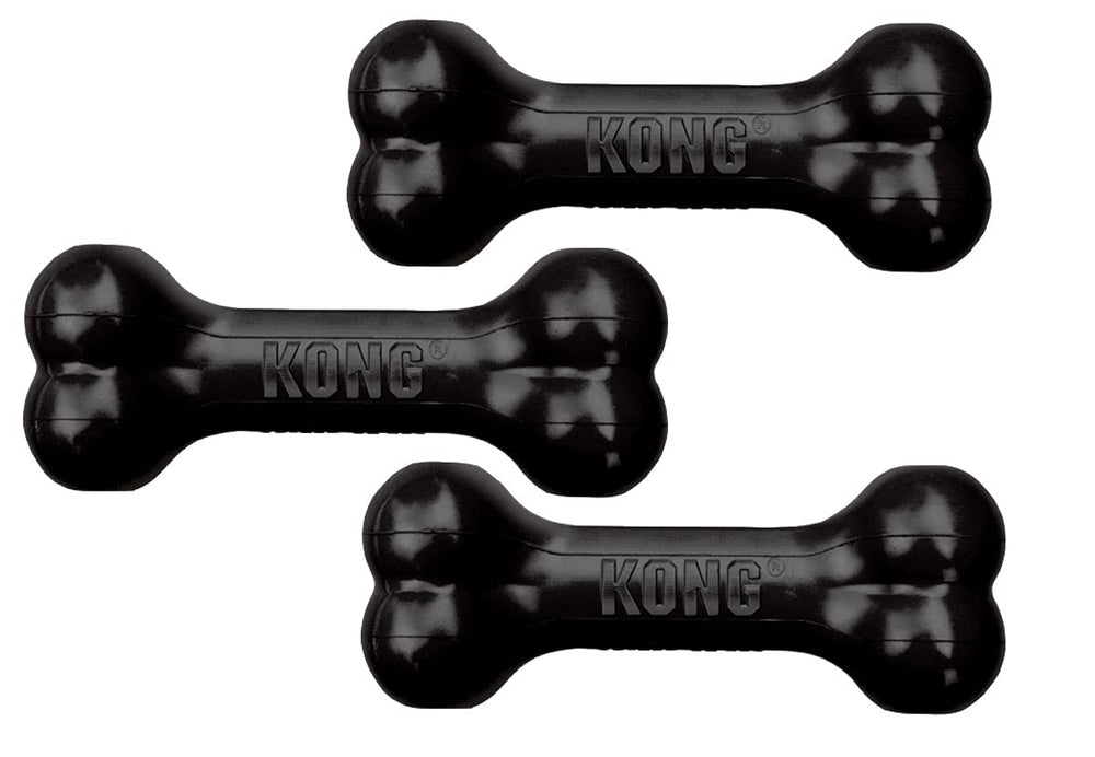 KONG Goodie Bone vue de face montrant la forme d'os et la robustesse pour mâcher