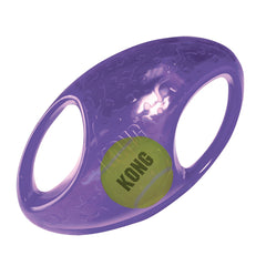 KONG Jumbler Football face avant montrant le packaging et bénéfice durabilité