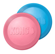 KONG Puppy Flyer face avant montrant la forme et la couleur, favorise jeu sûr