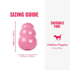 KONG puppy rempli de friandises pour prolonger jeu et entraînement