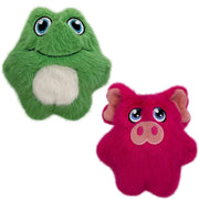 KONG Snuzzles Kiddos Mini grenouille et cochon vue de face, jouet attractif