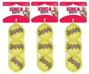 KONG Squeakair devant l'emballage, lot de neuf visible pour distribution facile