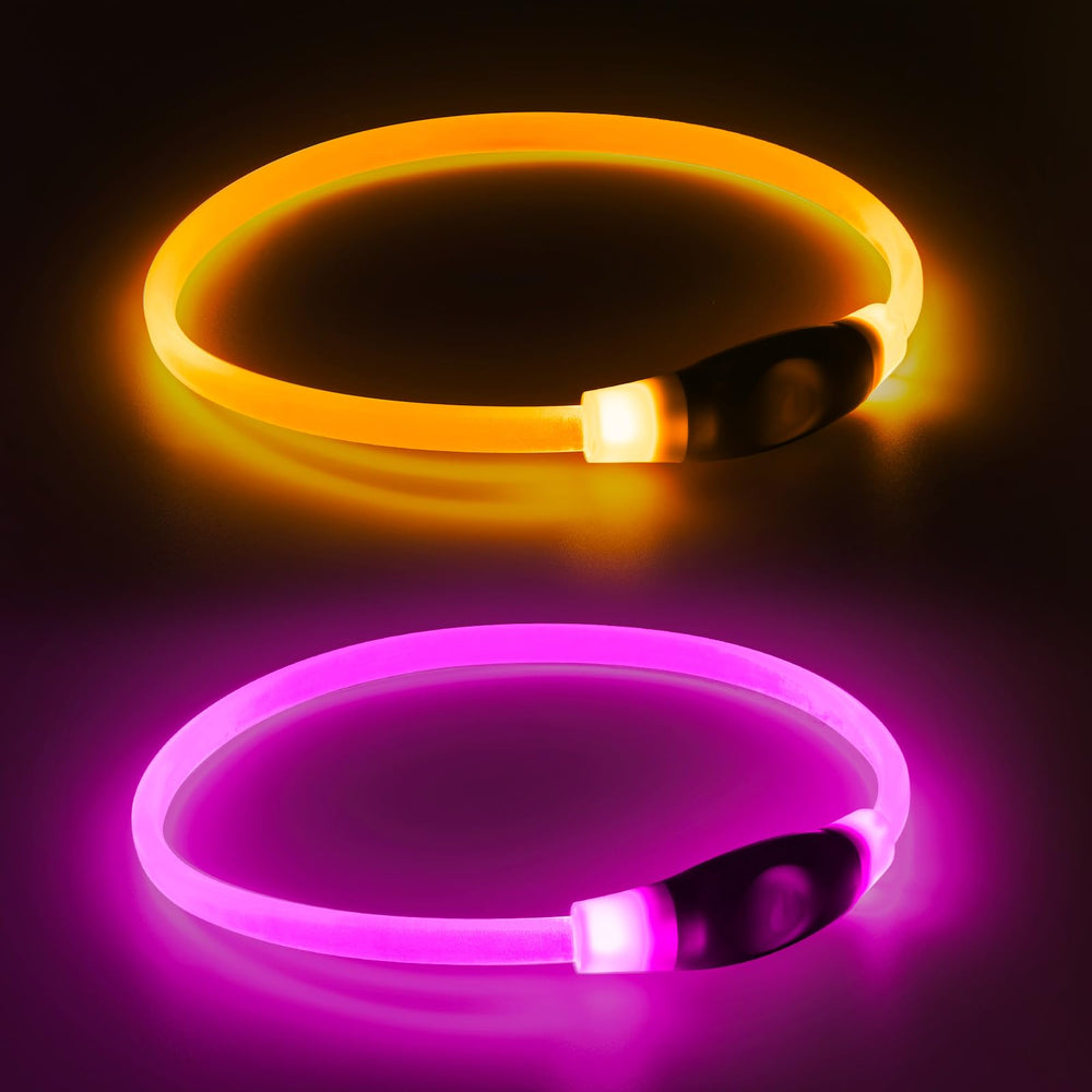 Kpuplol collier lumineux vue de face améliore la sécurité en promenade