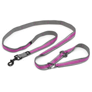 Kurgo Quantum vue avant du produit montrant la laisse et la couleur violet pour polyvalence