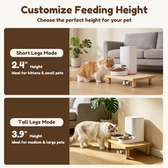 Pieds interchangeables LACRTOPE montrant options de hauteur faciles à changer