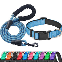 Ladoogo collier face avant bleu montrant confort et ajustement