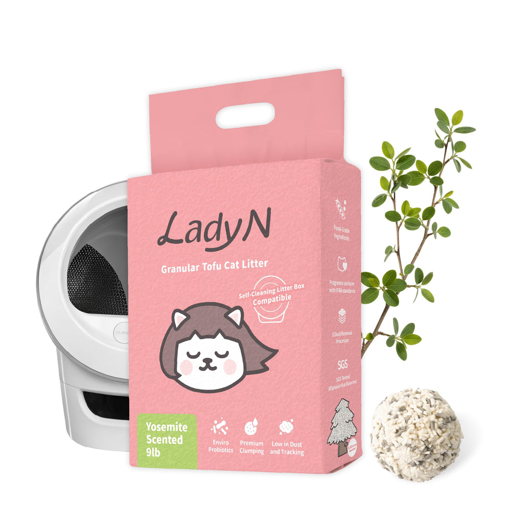 lady n emballage avant montrant 9 lb et bénéfice facilité de stockage