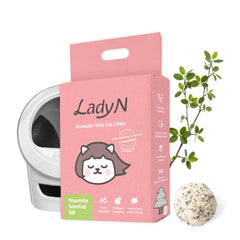 lady n emballage avant montrant 9 lb et bénéfice facilité de stockage