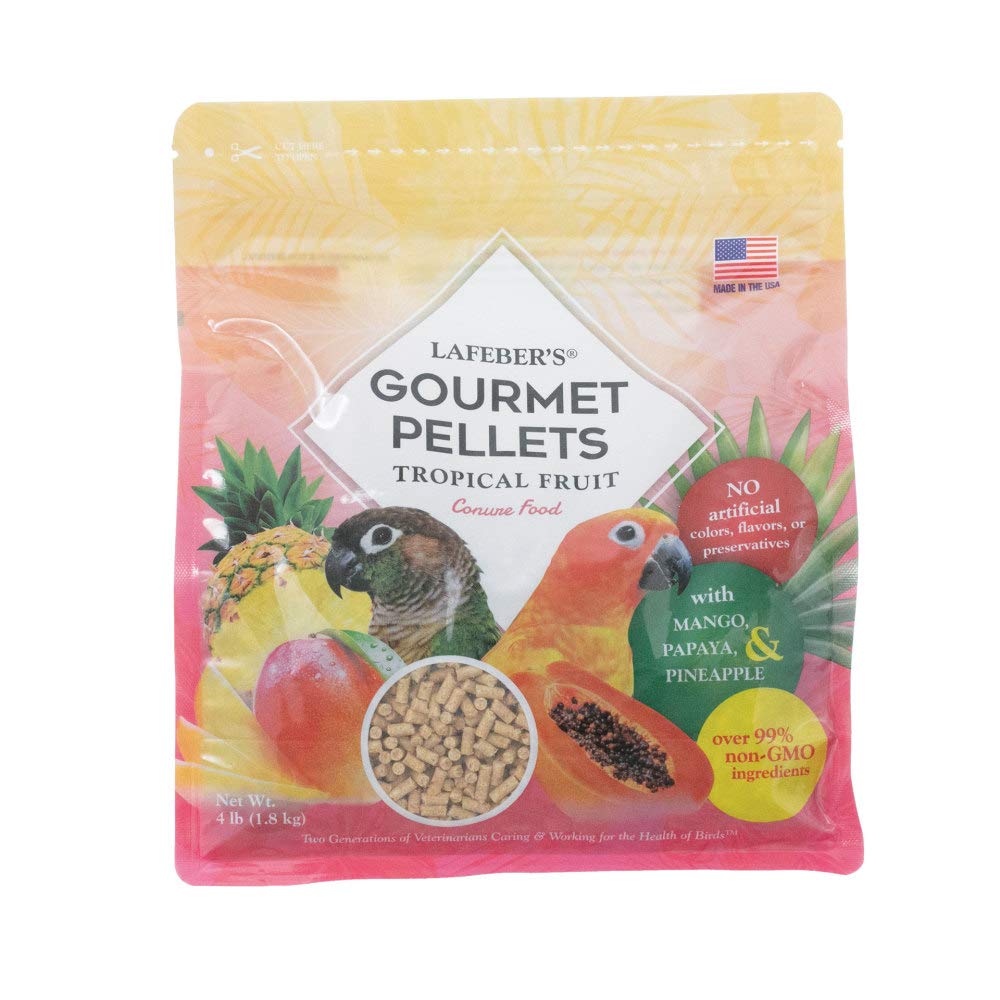 LAFEBER'S emballage avant montrant granulés fruités, appétence et qualité