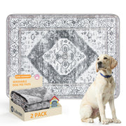 Lahome emballage avant montrant lot de deux tapis et dimensions, protection durable