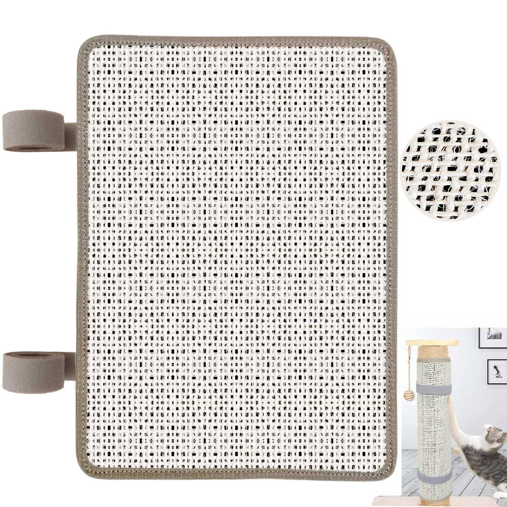 LAJEF vue de face du tapis grattoir en sisal protégeant les meubles