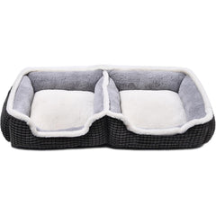 Laojin Balhen lit double vue face offrant confort et espace pour deux animaux