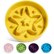 LE TAUCI gamelle céramique vue face, design jaune étoile offrant stabilité