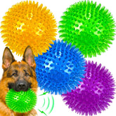 LECHONG balle pack avant montrant quatre balles robustes et couleurs vives pour jeux durables