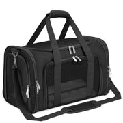 LEHNI sac de transport face avant montrant structure stable et fenêtres mesh pour confort