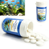 LeoTube paquet de pastilles pour aquarium montrant le produit et bénéfice clarté