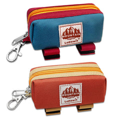 Lepawit pochette devant bleu et marron esthétique et pratique