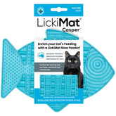 LICKIMAT Casper face avant forme poisson montrant les cannelures pour stimuler le léchage