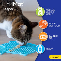 CHAT utilisant LICKIMAT Casper & Felix montrant réduction d’ennui et stimulation