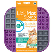LICKIMAT Slomo vue avant montrant la forme et la couleur violette, pratique pour ralentir le repas