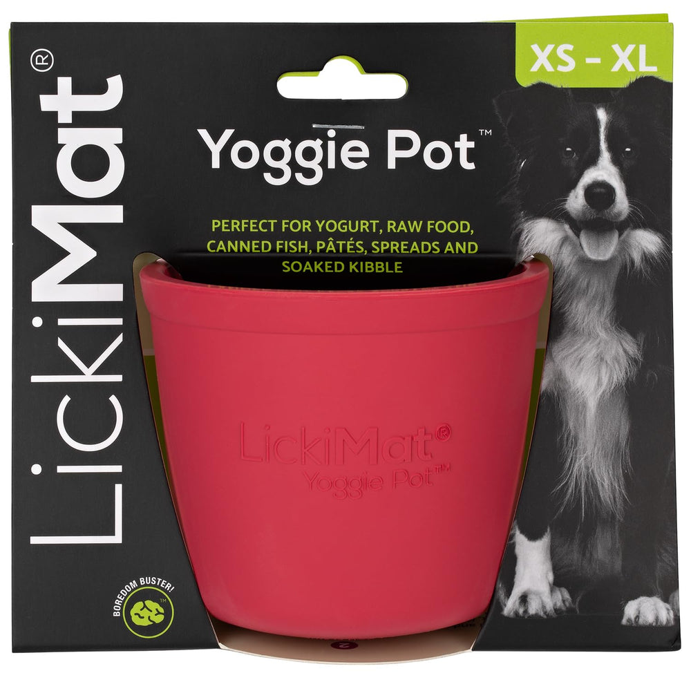 LICKIMAT Yoggie Pot vue avant montrant la forme pratique et durable