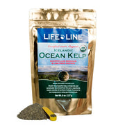 Life Line emballage face présentant le kelp organique et ses atouts