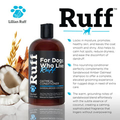 Lillian Ruff application sur chien pendant massage pour apaiser et démêler