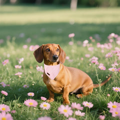 Lionet Paws bandana porté sur chien moyen montrant ajustement sûr